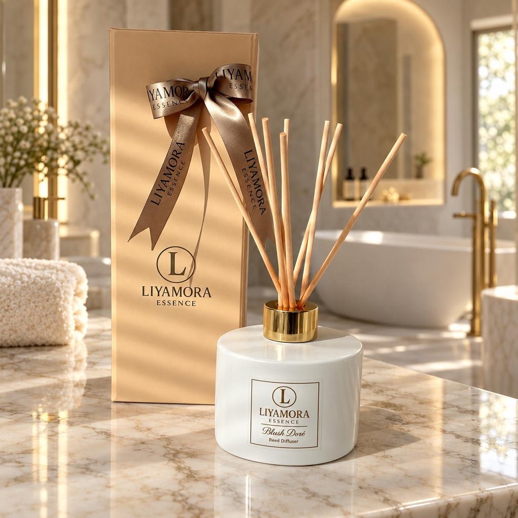 Bâtonnets parfumés 200 ml au parfum Blush Doré de Liyamora Essence