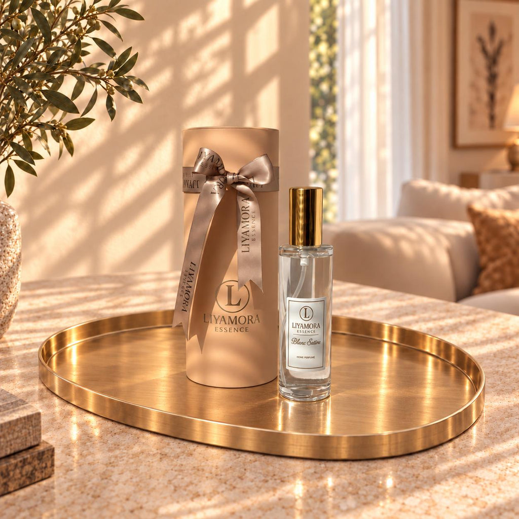Spray d’ambiance 100 ml au parfum Blanc Satiné de Liyamora Essence